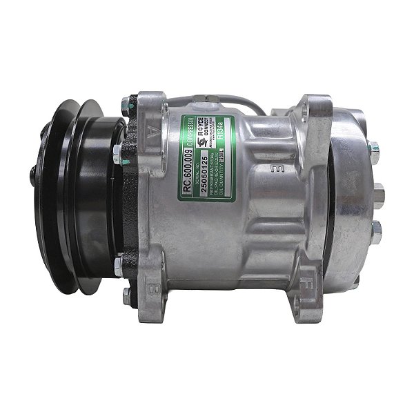Compressor SD7H13 U7360 Escavadeira ECR88 12 Volts Polia 2A