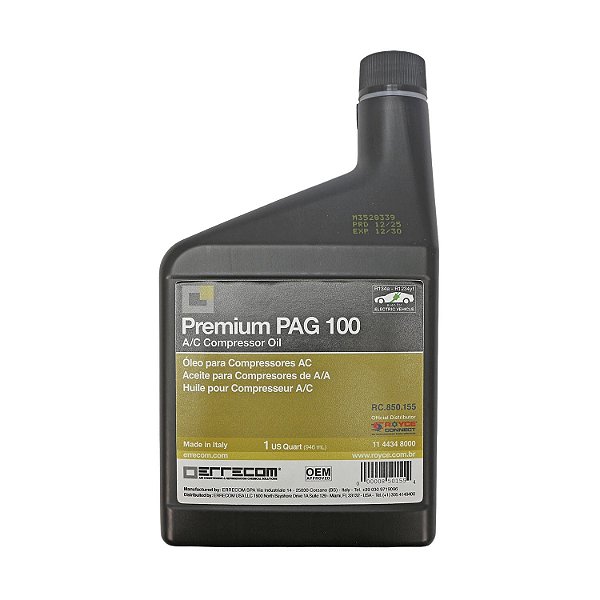 Óleo para Compressor ERRECOM R134a PAG 100 sem Contraste 946ml