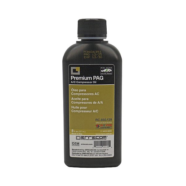 Óleo para Compressor ERRECOM R134a Premium PAG 237ml