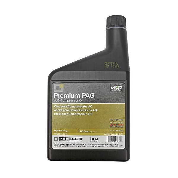 Óleo para Compressor ERRECOM R134a Premium PAG 946ml