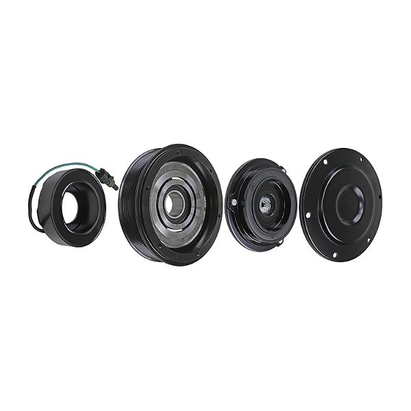 Conjunto Embreagem do Compressor 10PA17 24 Volts 8pk 145mm