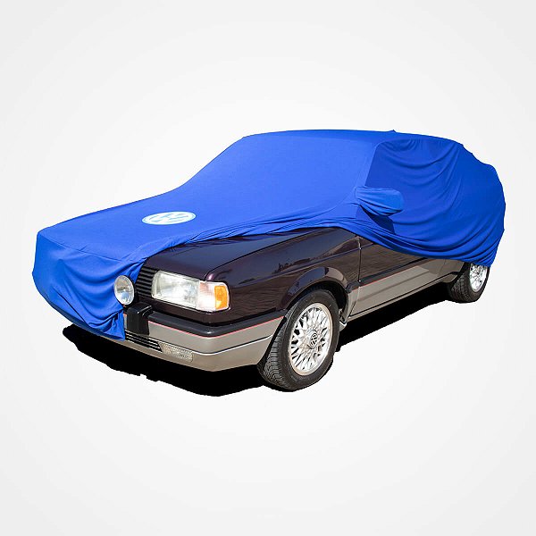 Capa Protetora para Cobrir Carro Antigo Gol Quadrado GTI GTS GL CL Copa 1000 Tecido Cor Azul Sob Medida Anti-Poeira Anti-Riscos Anti-Mofo Volkswagen Capas LP