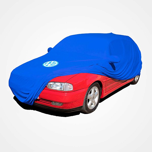 Capa Protetora para Cobrir Carro Antigo Gol Bola G2 G3 GTI GLS GL CL 1000 16V Turbo Tecido Cor Azul Sob Medida Anti-Poeira Anti-Riscos Anti-Mofo Volkswagen Capas LP