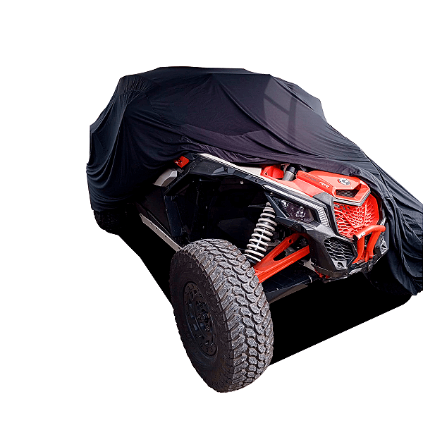 Capa Protetora para Cobrir UTV Can-am Maverick X3 XR XRS XRC Polaris Tecido Preta Vermelha Sob Medida Anti-Poeira Anti-Riscos Anti-Mofo Capas LP