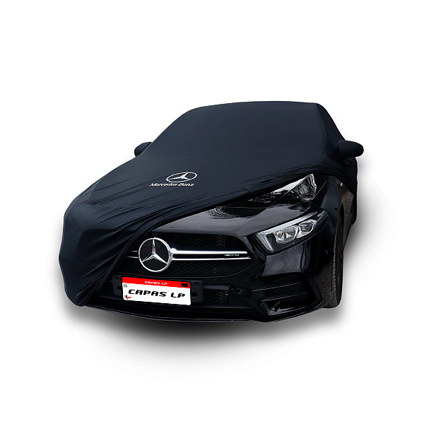 Capa Protetora para Cobrir Carro Mercedes Benz C180 200 250 300 CLA200 250 300 AMG 35 Tecido Cor Preta Sob Medida Anti-Poeira Anti-Riscos Anti-Mofo Capas LP