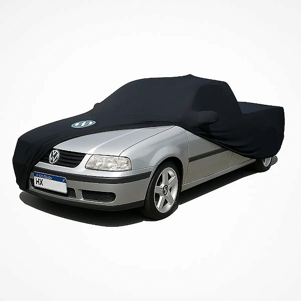 Capa Protetora para Cobrir Carro Antigo Saveiro G3 G4 G5 Tecido Cor Preta Sob Medida Anti-Poeira Anti-Riscos Anti-Mofo Volkswagen Capas LP