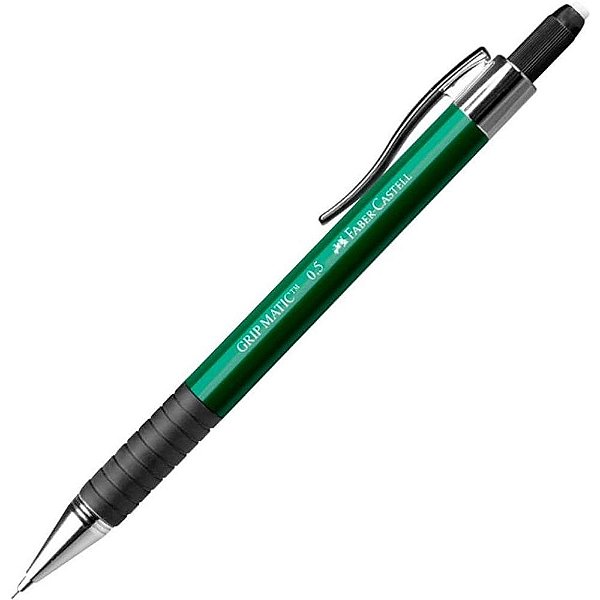 Lapiseira Faber-Castell 0.5mm Grip Matic Metal- Verde