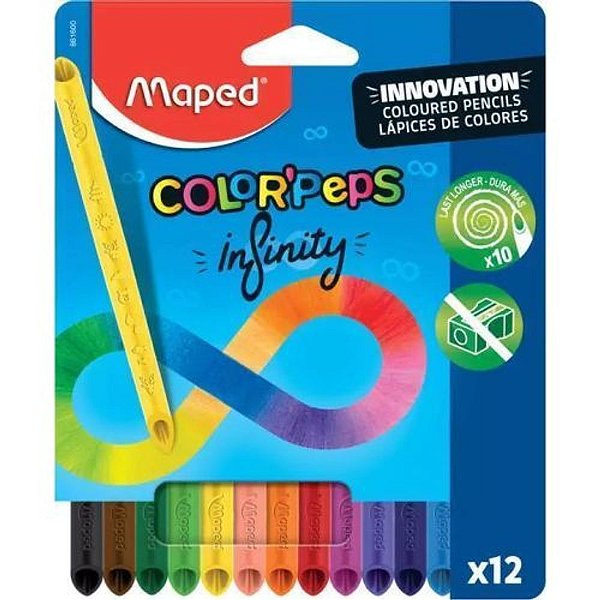Lapis De Cor 12 Cores- Color Peps Infinito -Maped