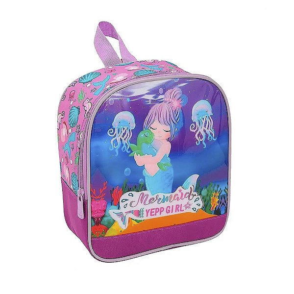 Lancheira bolsa térmica Sereia Girl roxo/azul Yepp