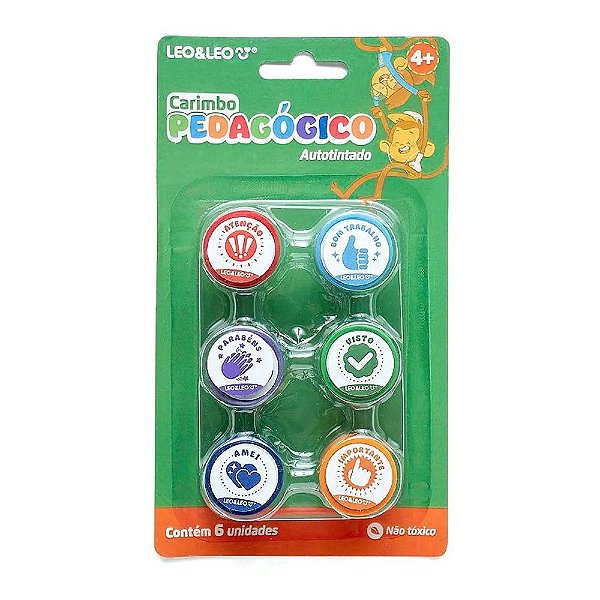 Carimbo Pedagógico Sortidos Auto tintado - Leo Leo