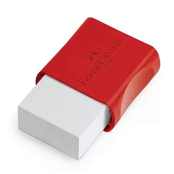 Borracha Branca Pequena com Cinta Plástica Faber-Castell