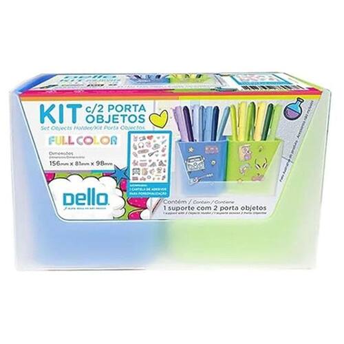 Porta Objetos Kit Full Color C/2 Azul e Verde Dello