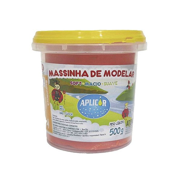 Massinha de Modelar Soft  Laranja 500 Gr