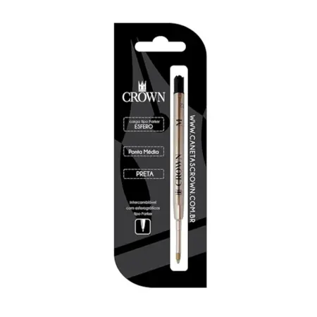 Carga Caneta Crown Esferografica Parker - Preta Ca14007p