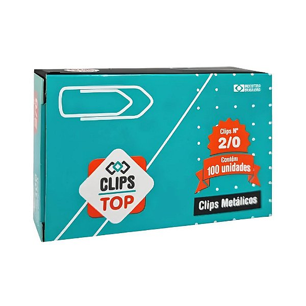 Clips N 2/0 cx c 100 unidades - Clips Top