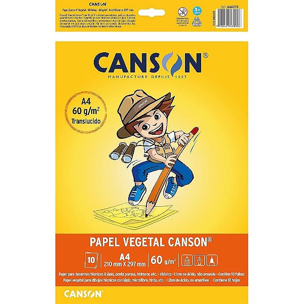 Bloco Canson Papel Vegetal 10 fls REF: 66667078