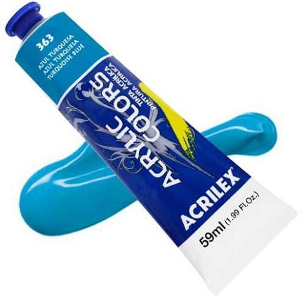 Tinta Acrylic Colors Acrilex Bisnaga C/59ml Azul Turquesa