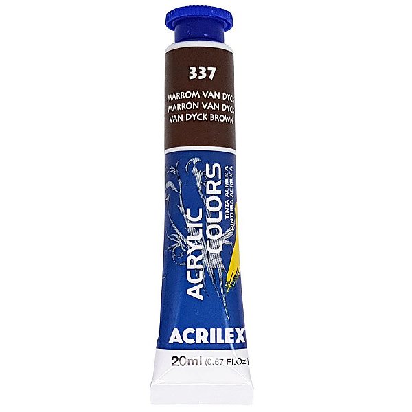 Tinta Acrylic Colors Acrilex Bisnaga C/59ml Marrom