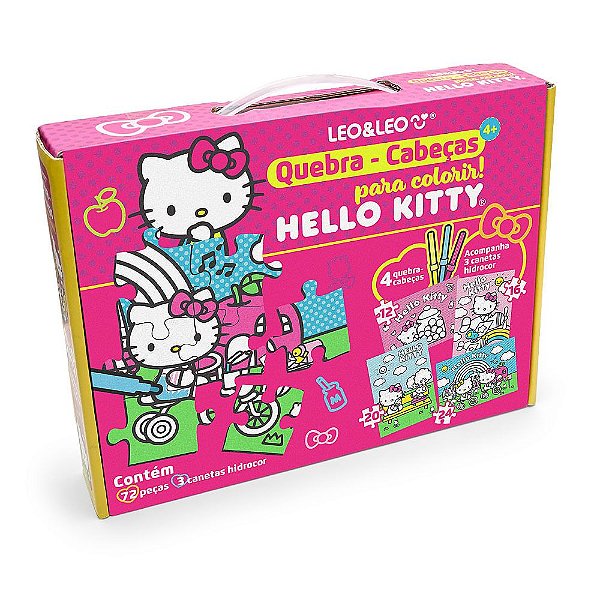 Quebra Cabeça p Colorir Hello Kitty