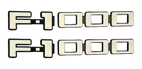 Par Emblema/letreiro Paralama Lateral  F1000 1972 À 1992