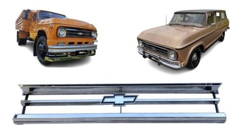 Grade Dianteira Veraneio C60 D60 1971 À 1978 C10 C14 Inox