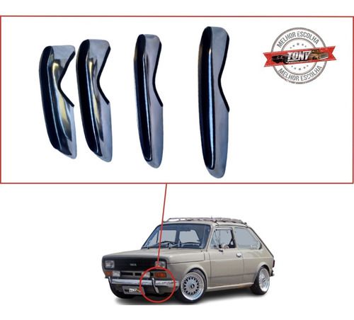 Batentes Garra Parachoque Fiat 147 Alumínio Jogo Kit Novo