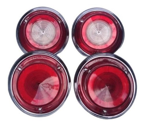 Kit Lanterna Traseira Cromada Opala 1975 Até 1979