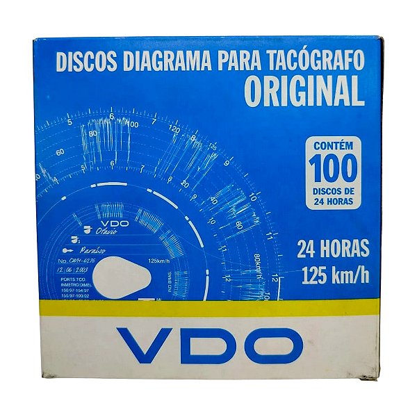 Disco de Tacógrafo Diário 125km