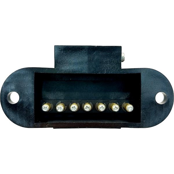 Tomada Elétrica Fêmea 7 Vias Nylon (Modelo Retangular)