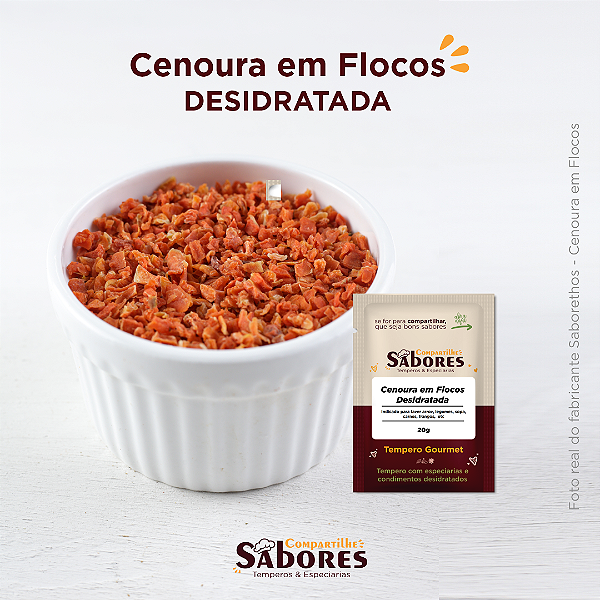 Cenoura em Flocos Desidratada - 20g