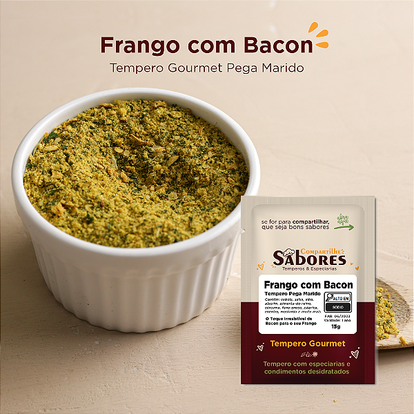 Frango com Bacon - Tempero Gourmet "Pega Marido" 15g