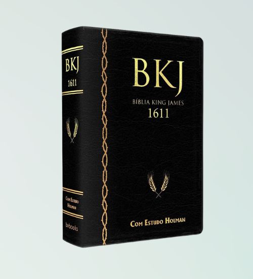 Bíblia King James 1611 Com Estudo Holman Capa Preto Luxo