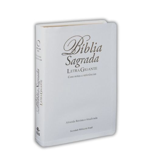 Bíblia Sagrada Letra Gigante - Capa Branca Almeida Revista e Atualizada