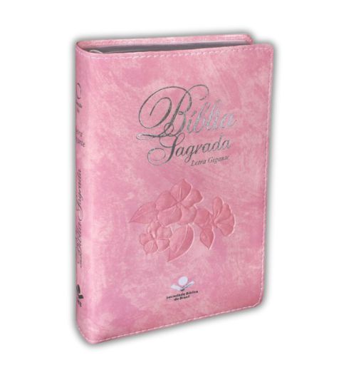 Bíblia Sagrada Letra Gigante Rosa Nobre - Almeida Revista e Atualizada