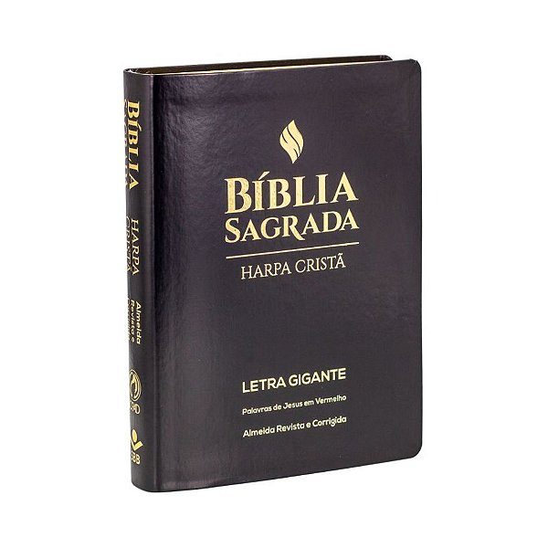 Bíblia Sagrada ARC com Harpa Cristã - Capa Luxo Preto