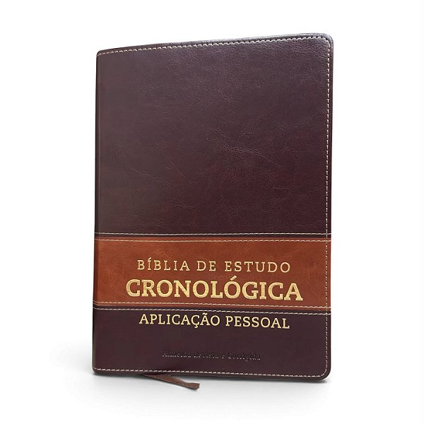 Bíblia de Estudo Cronológica Aplicação Pessoal Tarja Marrom Arc