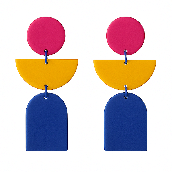 Maxi Brincos coloridos Curva Livre