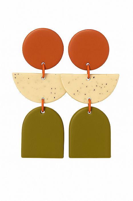 Maxi Brincos Terracota Curva Livre