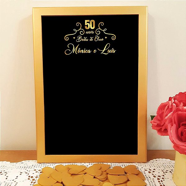 Quadro de Assinaturas - Bodas de Ouro