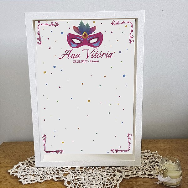 Quadro de assinaturas - festa à fantasia