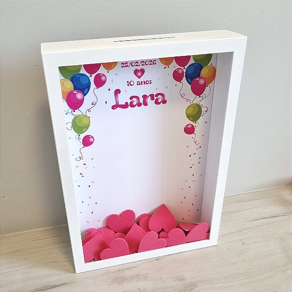 Quadro de Assinaturas Aniversário Infantil - bexigas (opção para menina e para menino)