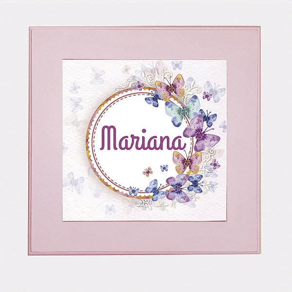 Quadro Infantil Personalizado - Borboletas