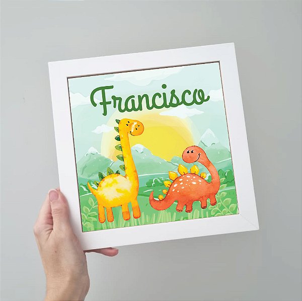 Quadro Infantil Decorativo de Dinossauros