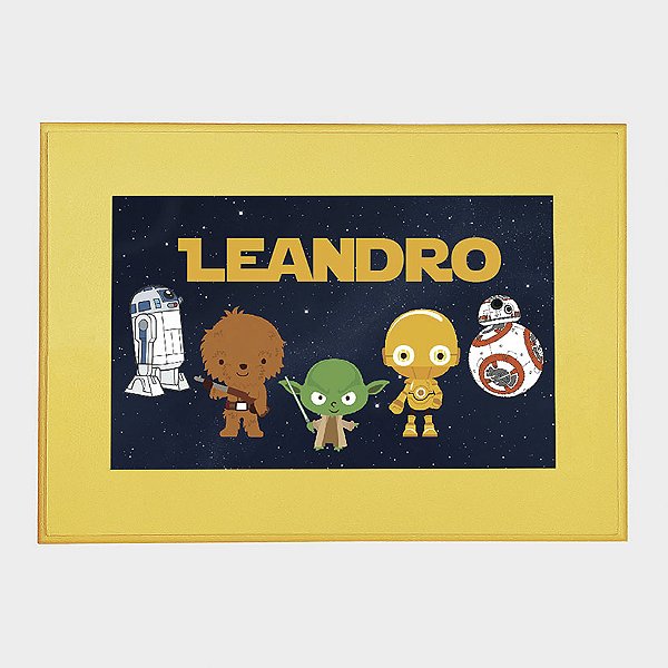 Quadro Infantil personalizado - tema personagens baby StarWars