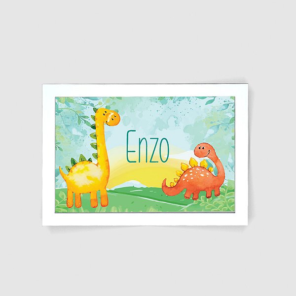 Quadro Infantil Decorativo Dinossauros