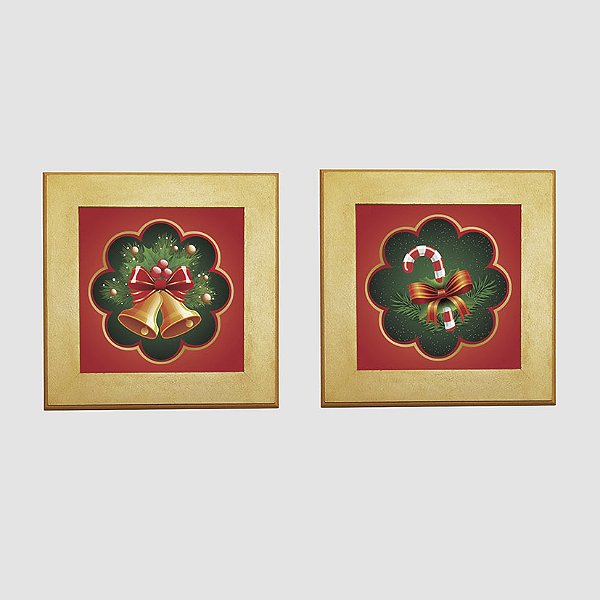 Kit com 2 Quadros decorativos tema Natal