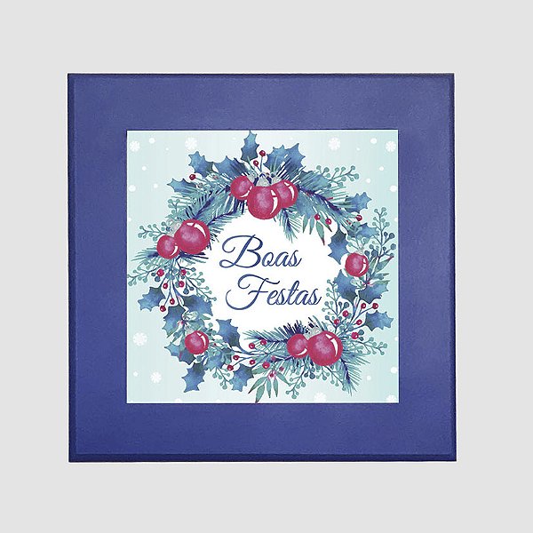 Quadro Decorativo Guirlanda Boas Festas