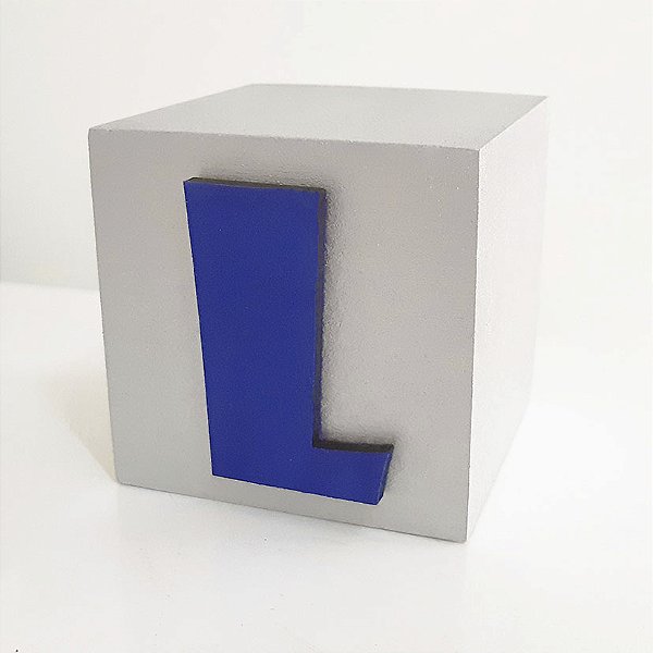 Cubo Decorativo Infantil - cor metálica - 6 cm