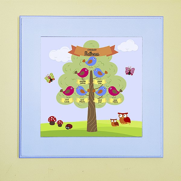 Quadro Infantil Árvore Genealógica