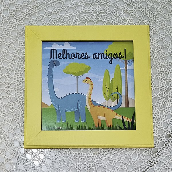 Quadro Infantil para irmãos tema Dinossauro